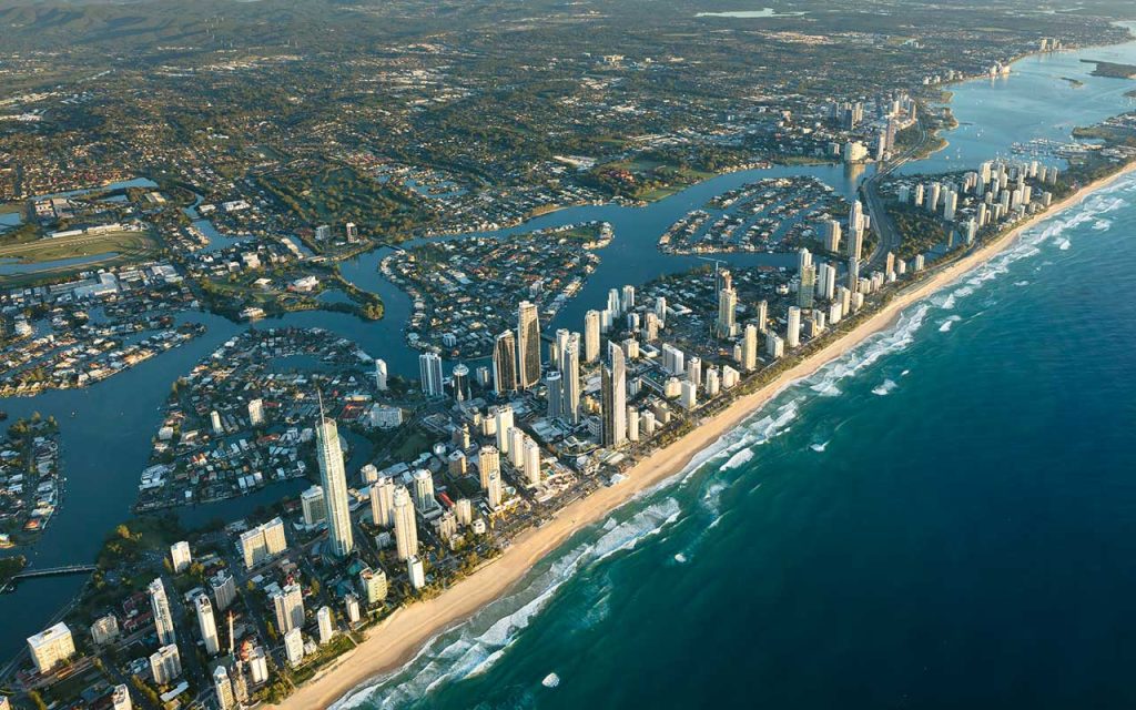 Gold Coast City Plan version 10 aerial view of the GC