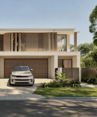 Tannah Court Broadbeach Waters render of front street view