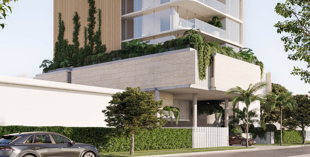 Render of a Multiple Dwelling (15 x units) across a twelve storey tower project in Surfers Paradise Gold Coast